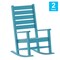 Flash Furniture Blue All-Weather Outdoor Rocking Chair, 2PK 2-LE-HMP-2002-110-BL-GG - alternate 10